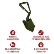 Rothco Deluxe Tri-Fold Shovel LARSON TACTICAL SUPPLY