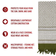 Rothco Shemagh Tactical Desert Keffiyeh Scarf LARSON TACTICAL SUPPLY