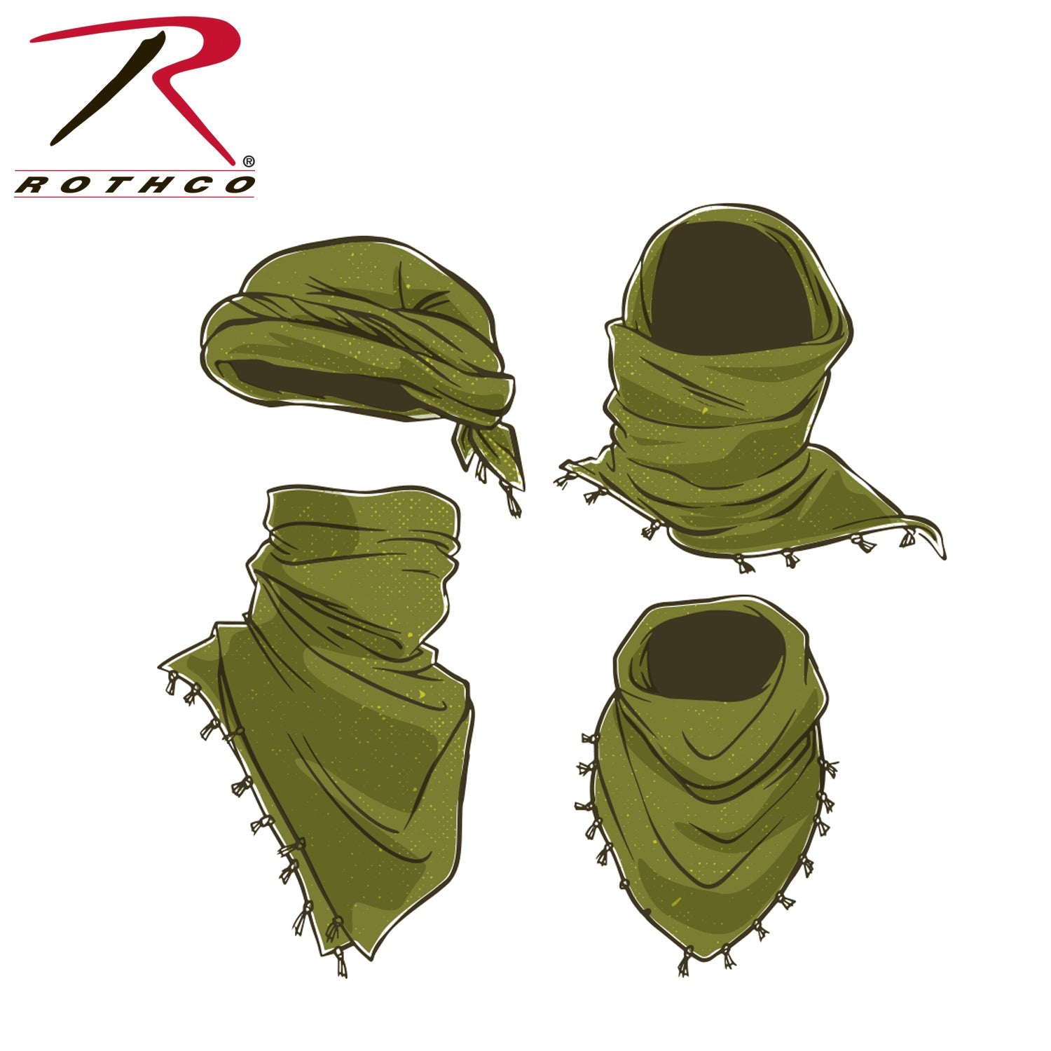 Rothco Shemagh Tactical Desert Keffiyeh Scarf LARSON TACTICAL SUPPLY