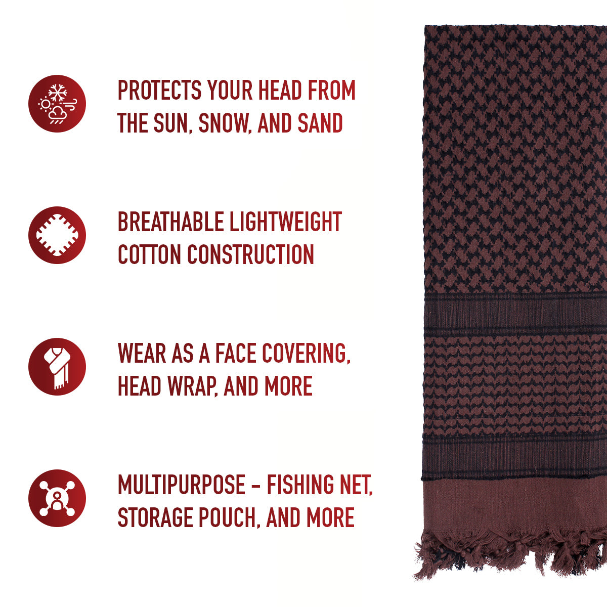 Rothco Shemagh Tactical Desert Keffiyeh Scarf LARSON TACTICAL SUPPLY