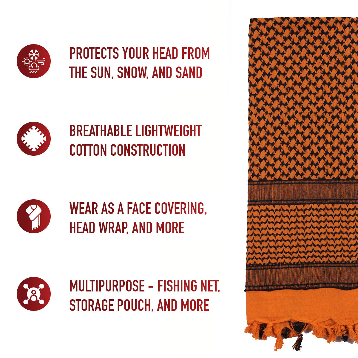 Rothco Shemagh Tactical Desert Keffiyeh Scarf LARSON TACTICAL SUPPLY