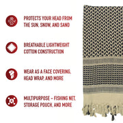 Rothco Shemagh Tactical Desert Keffiyeh Scarf LARSON TACTICAL SUPPLY