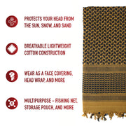 Rothco Shemagh Tactical Desert Keffiyeh Scarf LARSON TACTICAL SUPPLY