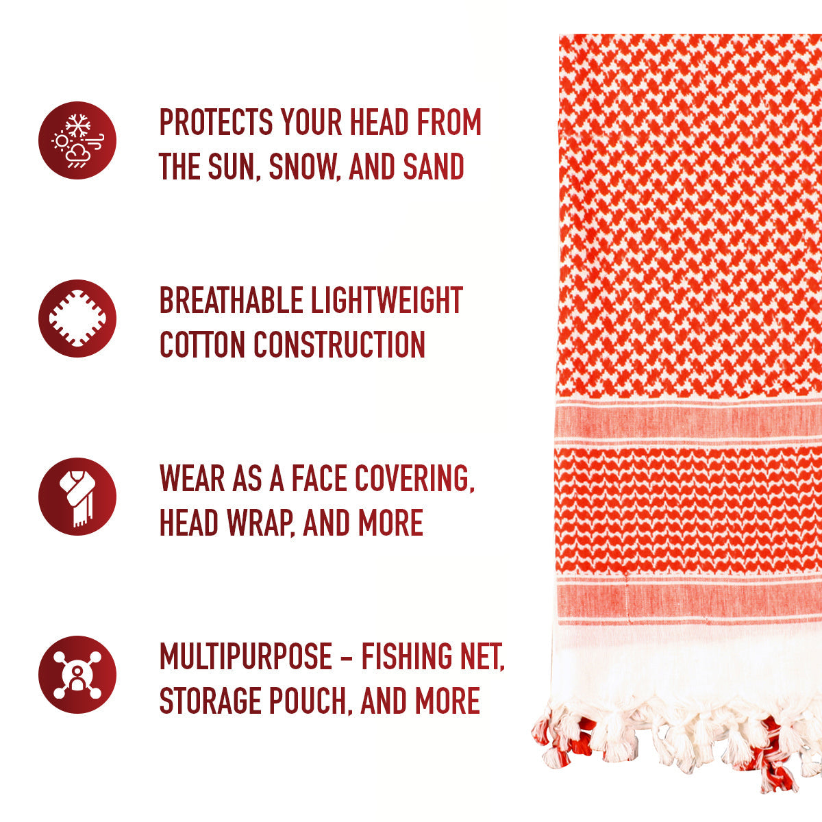 Rothco Shemagh Tactical Desert Keffiyeh Scarf LARSON TACTICAL SUPPLY