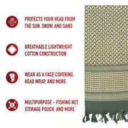 Rothco Shemagh Tactical Desert Keffiyeh Scarf LARSON TACTICAL SUPPLY