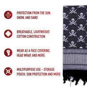 Rothco Skulls Shemagh Tactical Desert Keffiyeh Scarf LARSON TACTICAL SUPPLY
