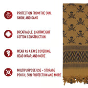 Rothco Skulls Shemagh Tactical Desert Keffiyeh Scarf LARSON TACTICAL SUPPLY