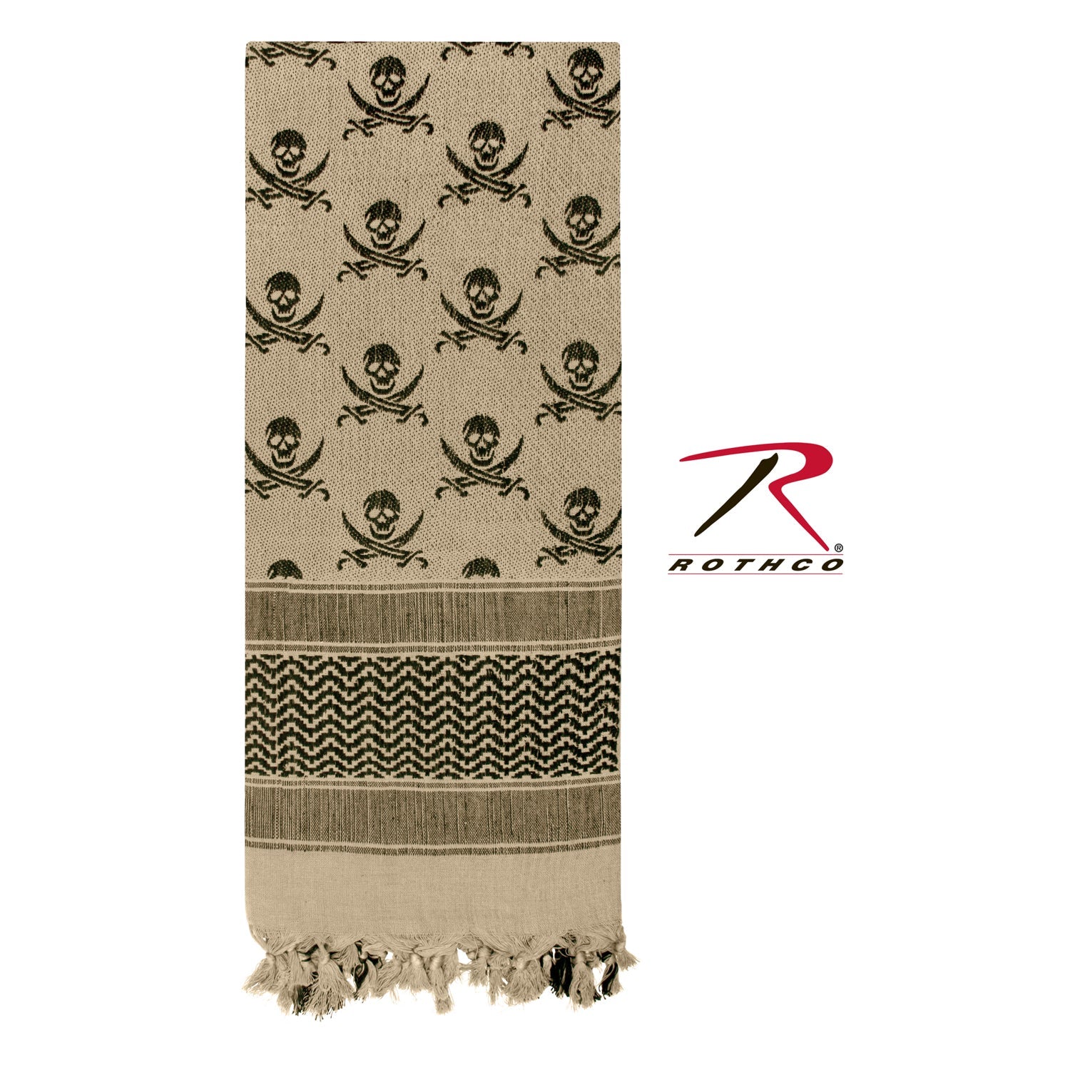 Rothco Skulls Shemagh Tactical Desert Keffiyeh Scarf LARSON TACTICAL SUPPLY