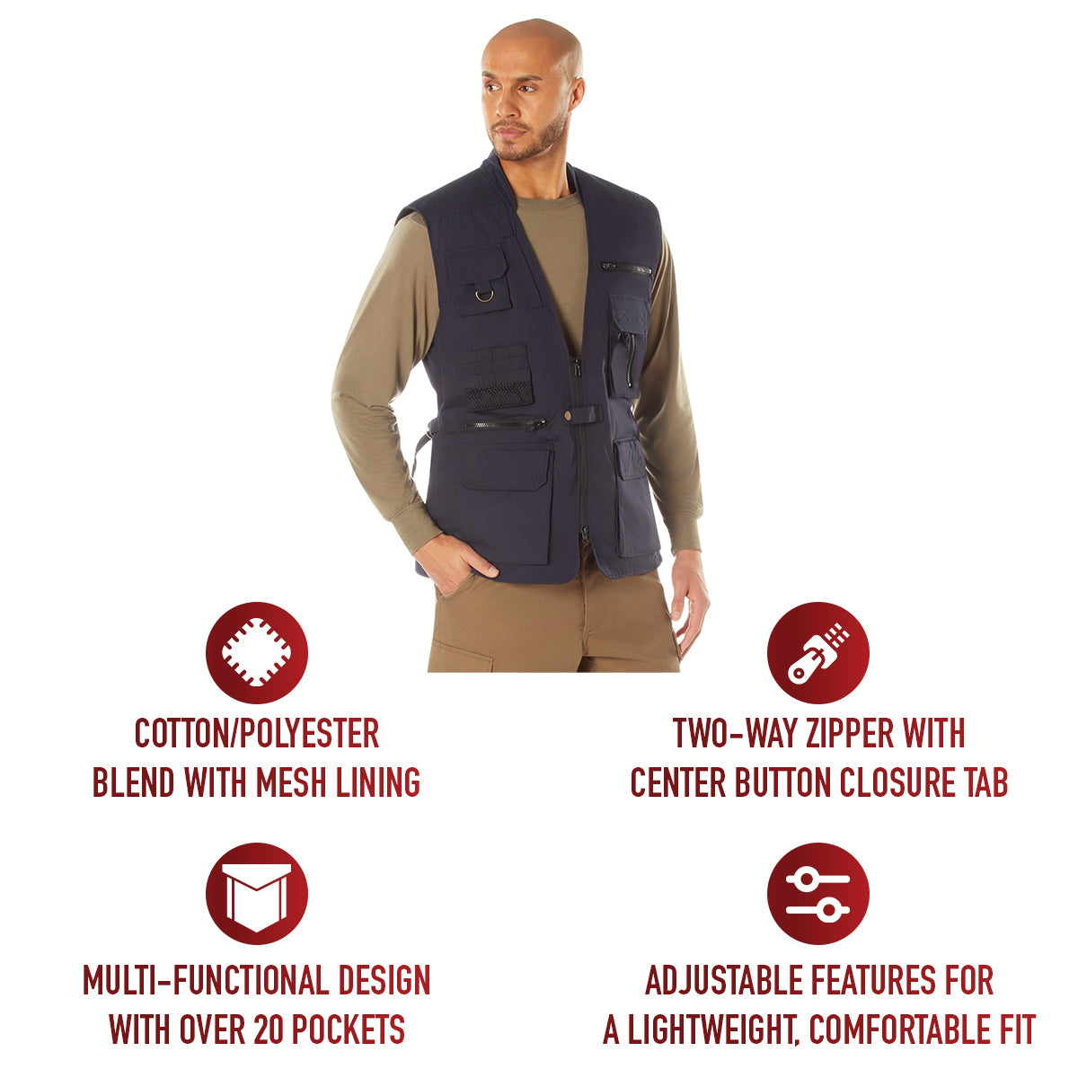 Rothco Plainclothes Concealed Carry Vest LARSON TACTICAL SUPPLY