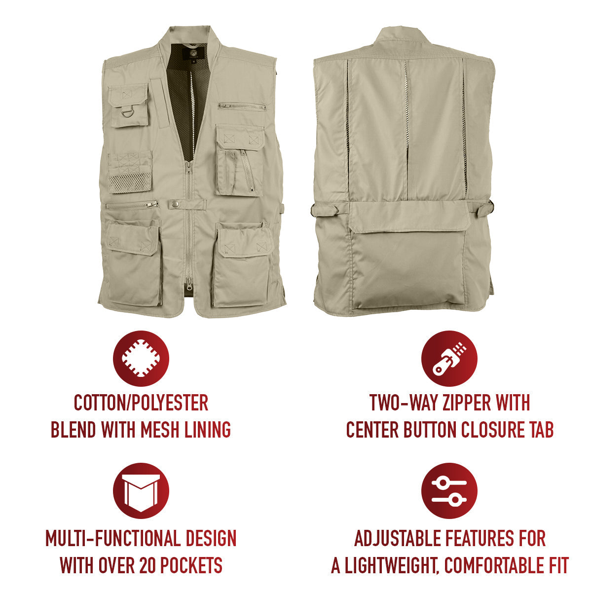 Rothco Plainclothes Concealed Carry Vest LARSON TACTICAL SUPPLY