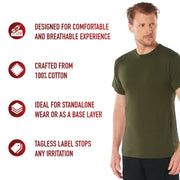 Rothco Solid Color 100% Cotton T-Shirt LARSON TACTICAL SUPPLY