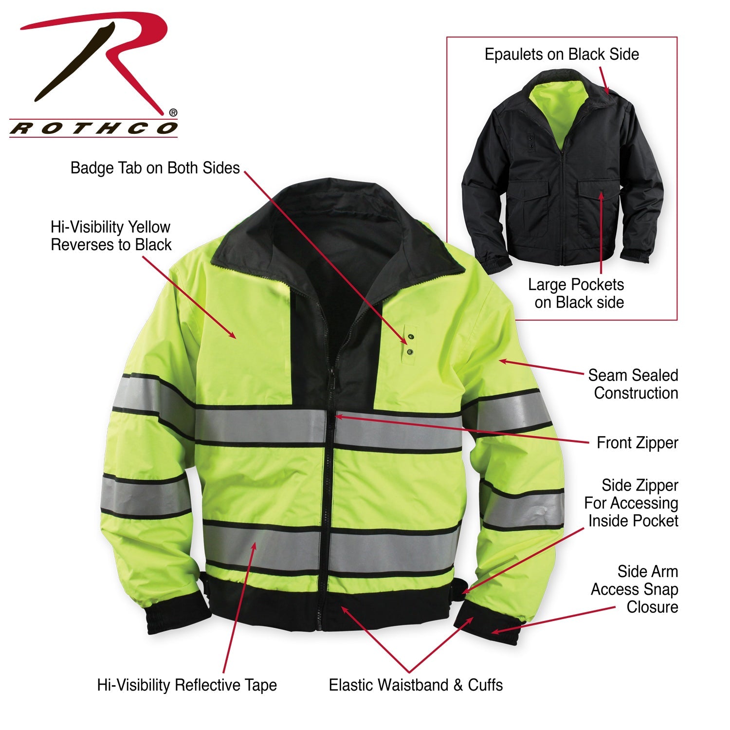 Rothco Reversible Hi-visibility Uniform Jacket LARSON TACTICAL SUPPLY