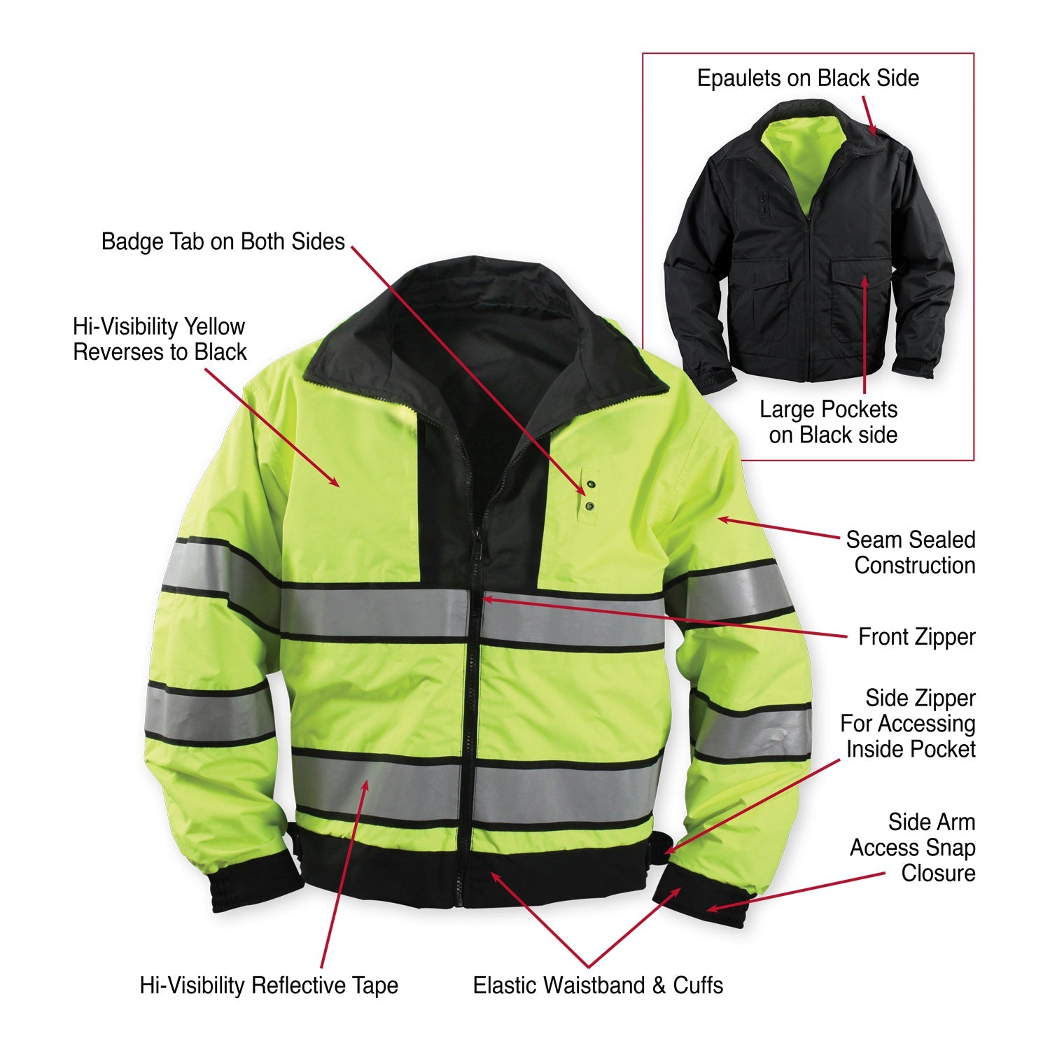 Rothco Reversible Hi-visibility Uniform Jacket LARSON TACTICAL SUPPLY