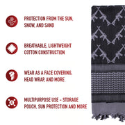 Rothco Crossed Rifles Shemagh Tactical Desert Keffiyeh Scarf LARSON TACTICAL SUPPLY