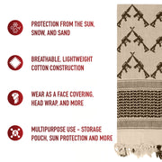 Rothco Crossed Rifles Shemagh Tactical Desert Keffiyeh Scarf LARSON TACTICAL SUPPLY