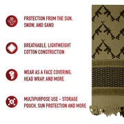 Rothco Crossed Rifles Shemagh Tactical Desert Keffiyeh Scarf LARSON TACTICAL SUPPLY