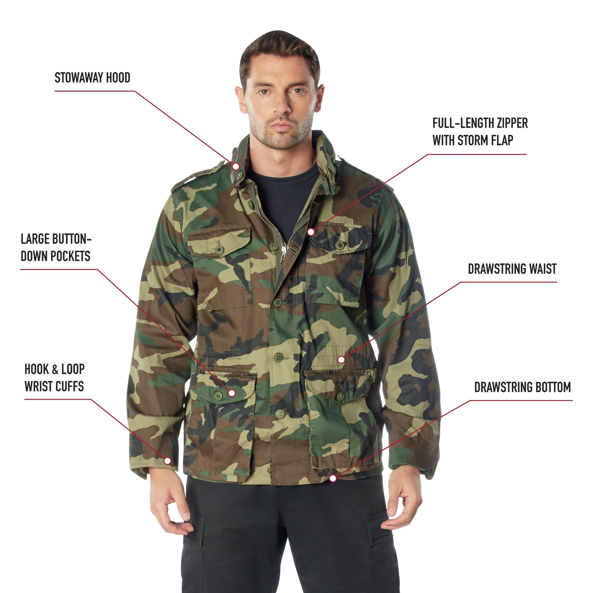 Rothco Vintage Lightweight M-65 Field Jacket LARSON TACTICAL SUPPLY