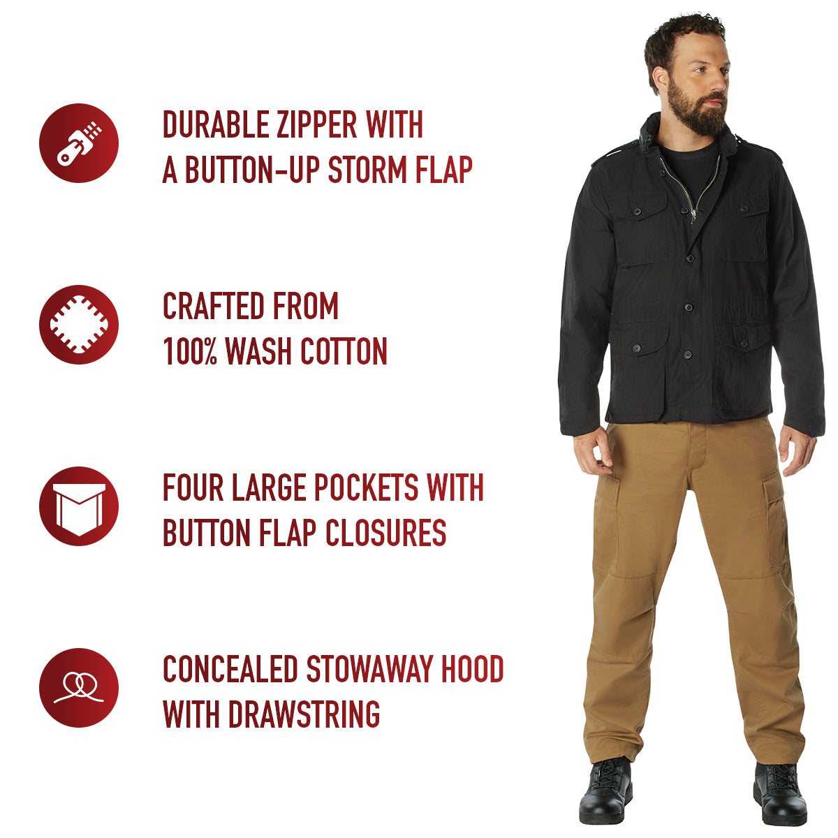 Rothco Vintage Lightweight M-65 Field Jacket LARSON TACTICAL SUPPLY