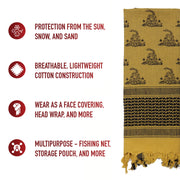 Rothco Gadsden Snake Shemagh Tactical Desert Scarf LARSON TACTICAL SUPPLY