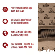 Rothco Gadsden Snake Shemagh Tactical Desert Scarf LARSON TACTICAL SUPPLY