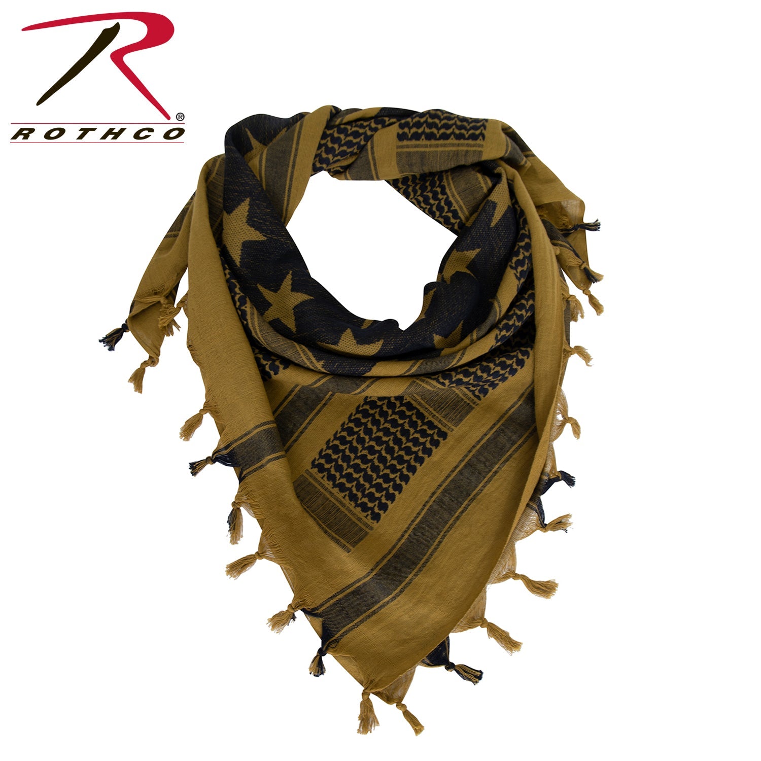 Rothco Stars and Stripes US Flag Shemagh Tactical Desert Keffiyeh Scarf LARSON TACTICAL SUPPLY