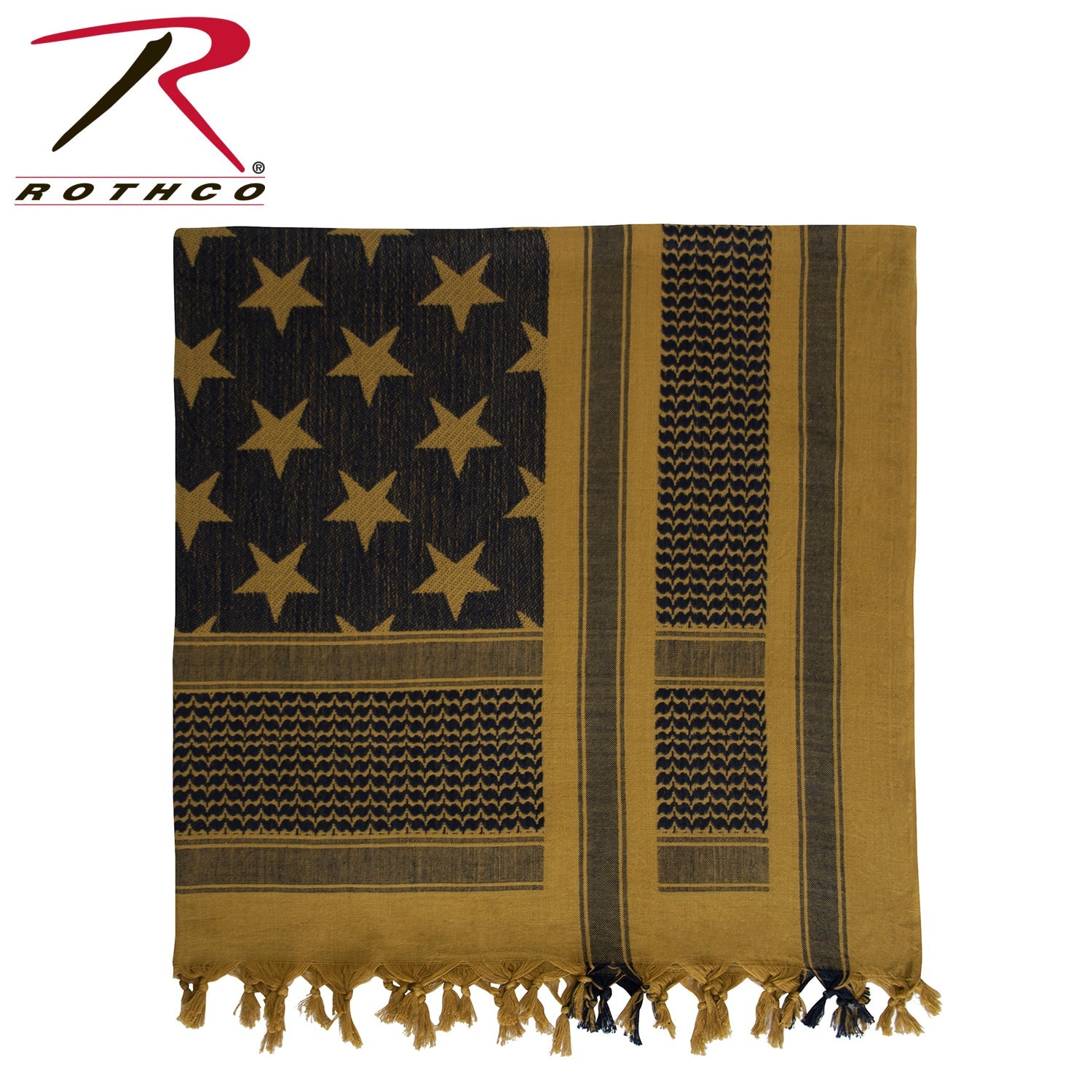 Rothco Stars and Stripes US Flag Shemagh Tactical Desert Keffiyeh Scarf LARSON TACTICAL SUPPLY