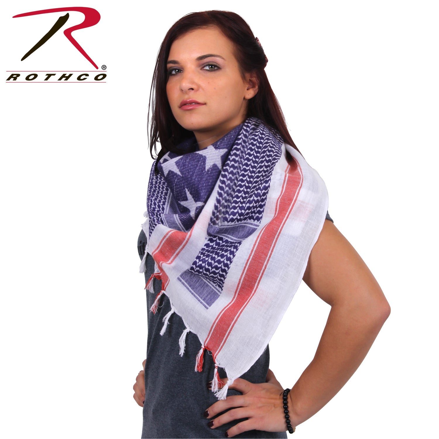 Rothco Stars and Stripes US Flag Shemagh Tactical Desert Keffiyeh Scarf LARSON TACTICAL SUPPLY