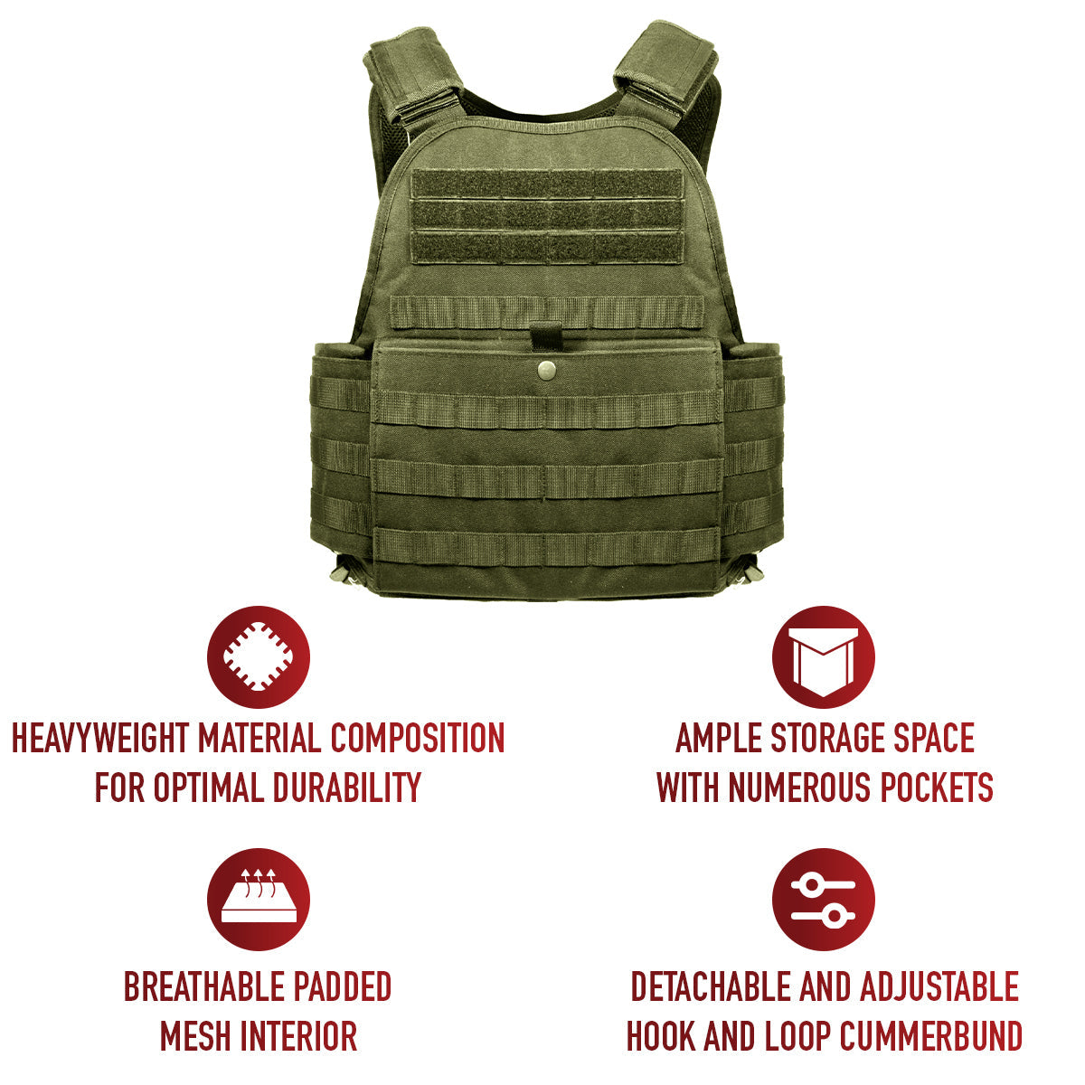 Rothco MOLLE Plate Carrier Vest LARSON TACTICAL SUPPLY
