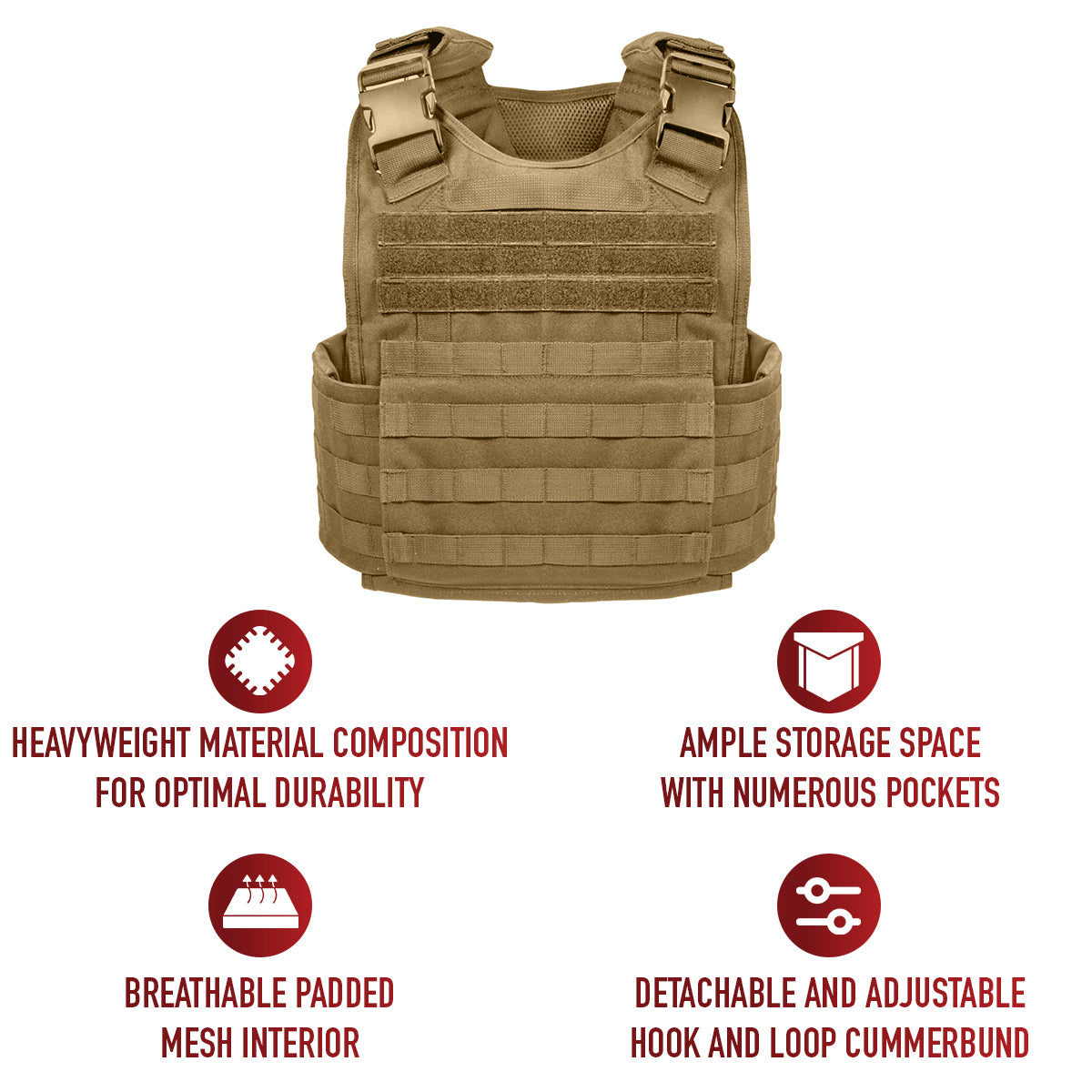 Rothco MOLLE Plate Carrier Vest LARSON TACTICAL SUPPLY