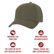Rothco Supreme Solid Color Low Profile Cap LARSON TACTICAL SUPPLY