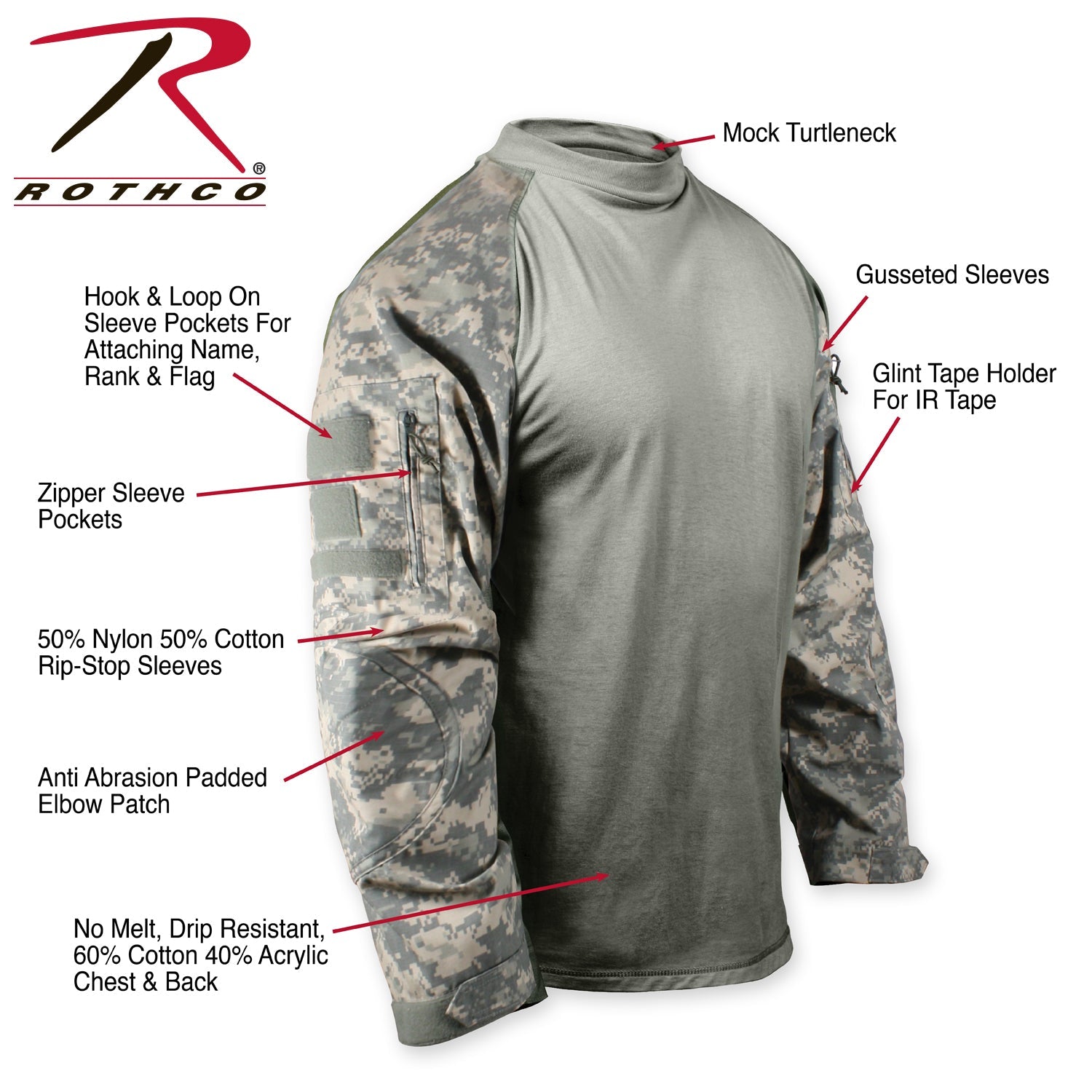 Rothco NYCO FR Fire Retardant Combat Shirt LARSON TACTICAL SUPPLY