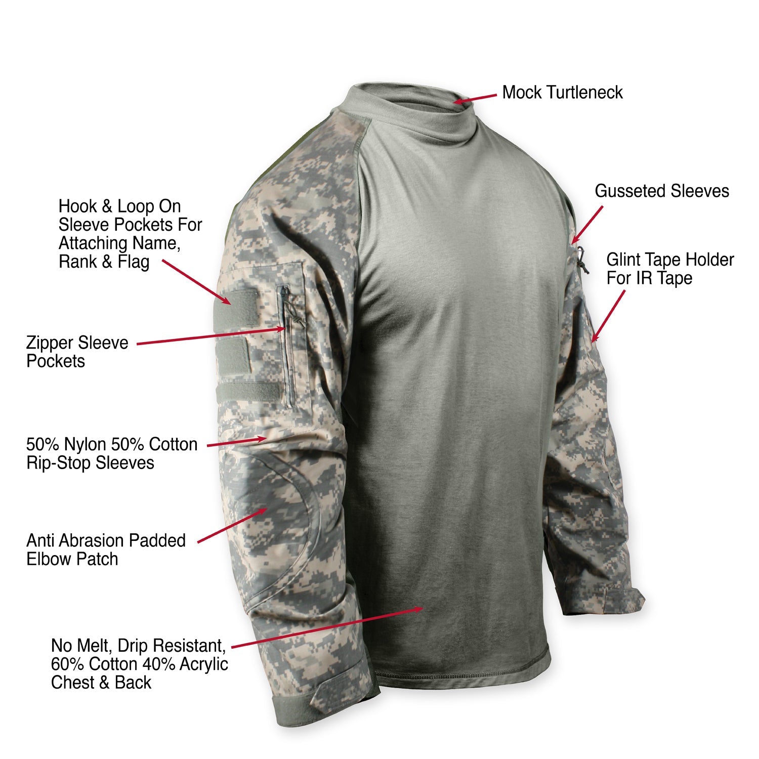 Rothco NYCO FR Fire Retardant Combat Shirt LARSON TACTICAL SUPPLY