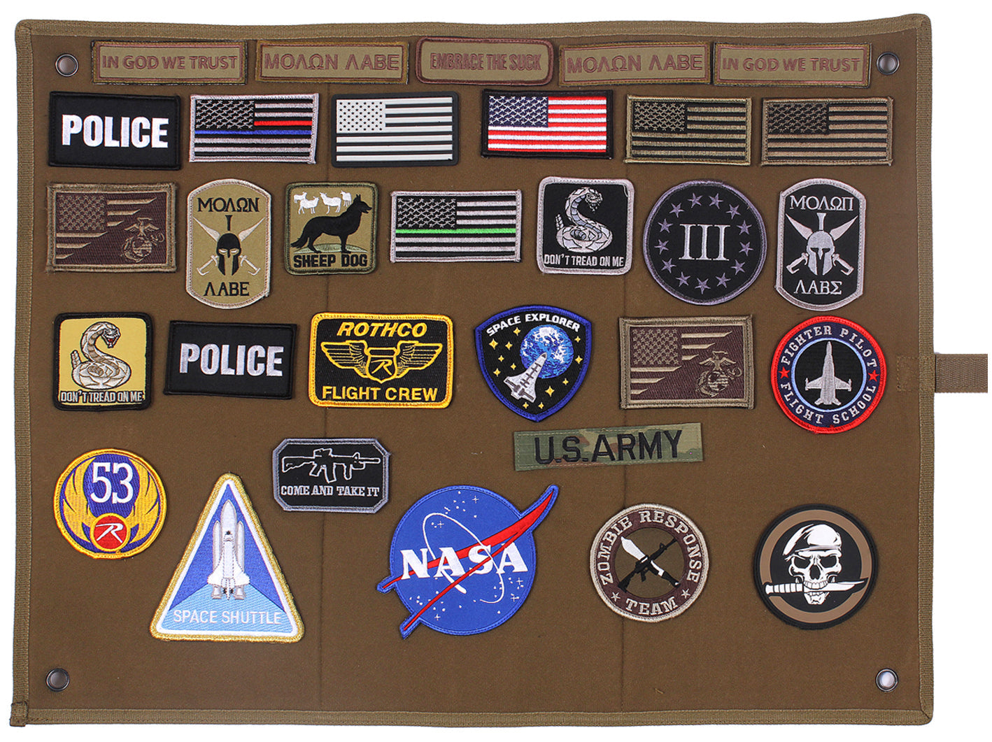 Rothco Hanging Roll-Up Morale Patch Board LARSON TACTICAL SUPPLY