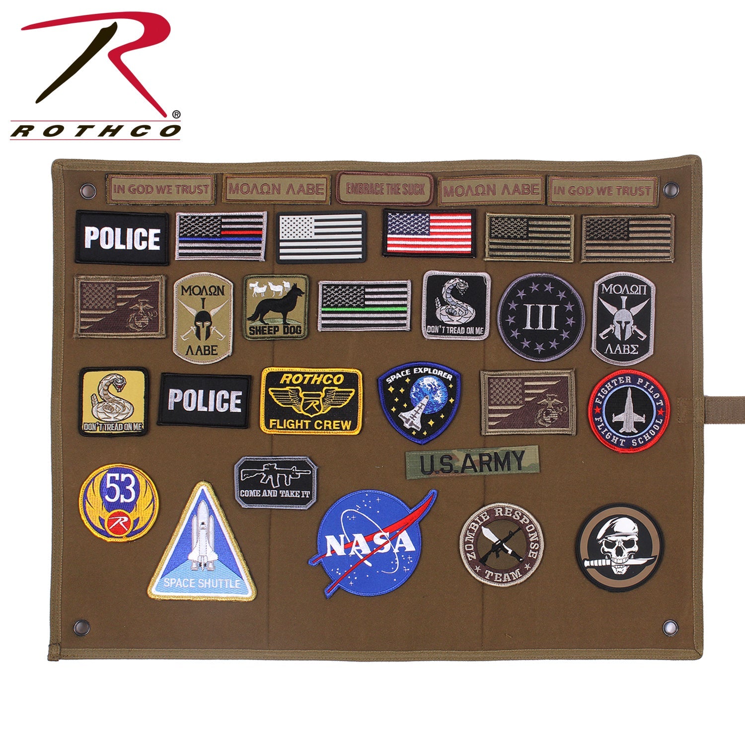 Rothco Hanging Roll-Up Morale Patch Board LARSON TACTICAL SUPPLY