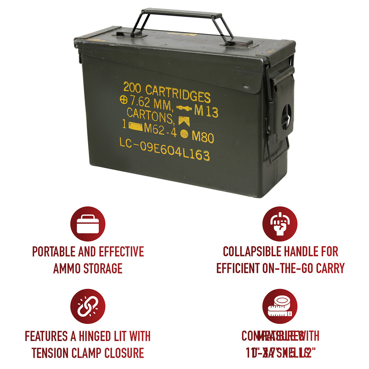 GI .30 & .50 Caliber Ammo Cans - Surplus LARSON TACTICAL SUPPLY