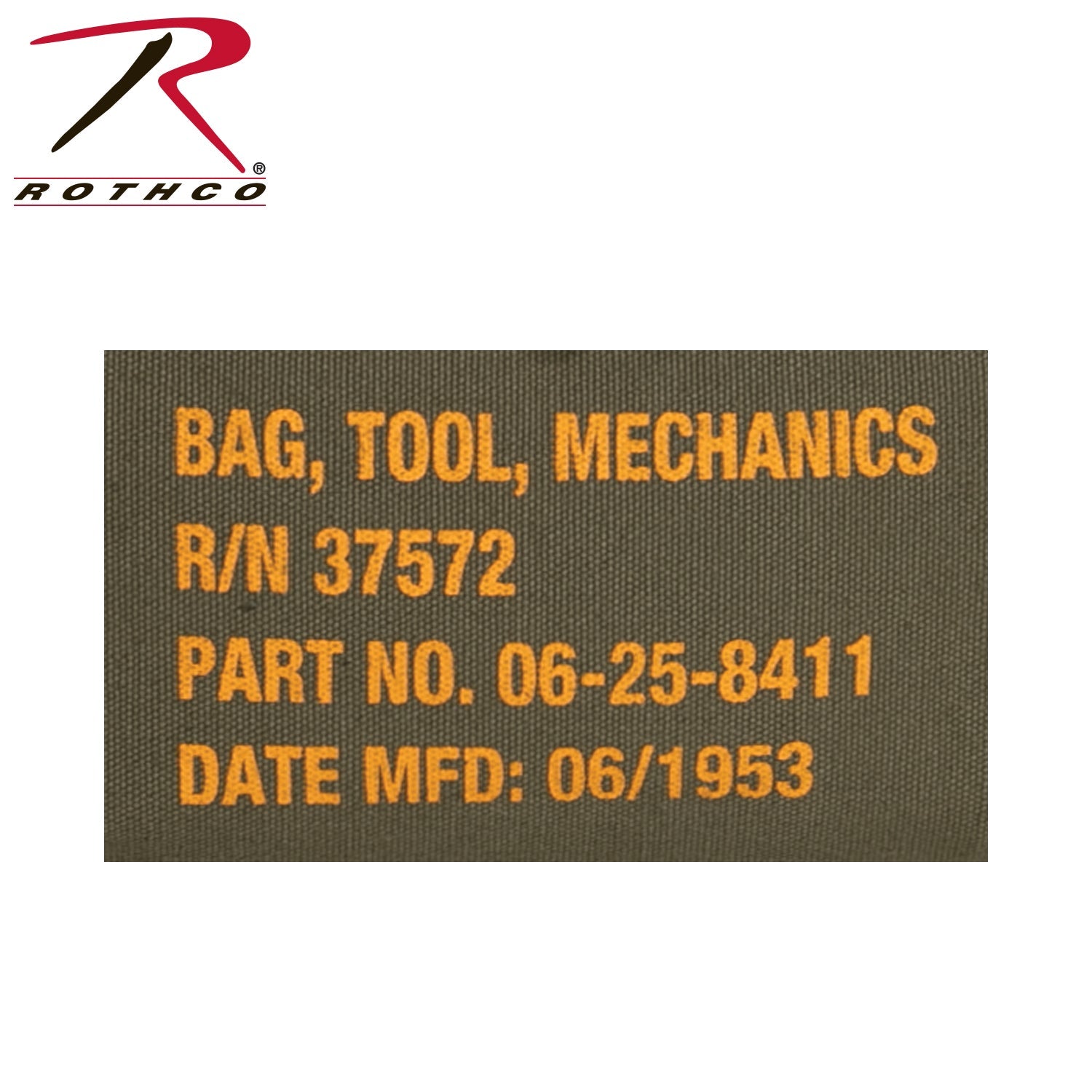 Rothco G.I. Type Zipper Pocket Mechanics Tool Bag With Military Stencil LARSON TACTICAL SUPPLY