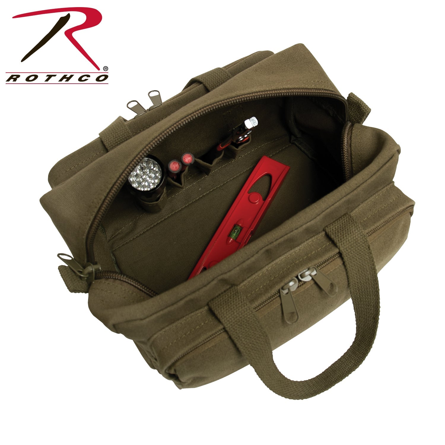 Rothco G.I. Type Zipper Pocket Mechanics Tool Bag With Military Stencil LARSON TACTICAL SUPPLY