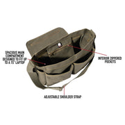 Heavyweight Canvas Classic Messenger Bag With Military Stencil LARSON TACTICAL SUPPLY