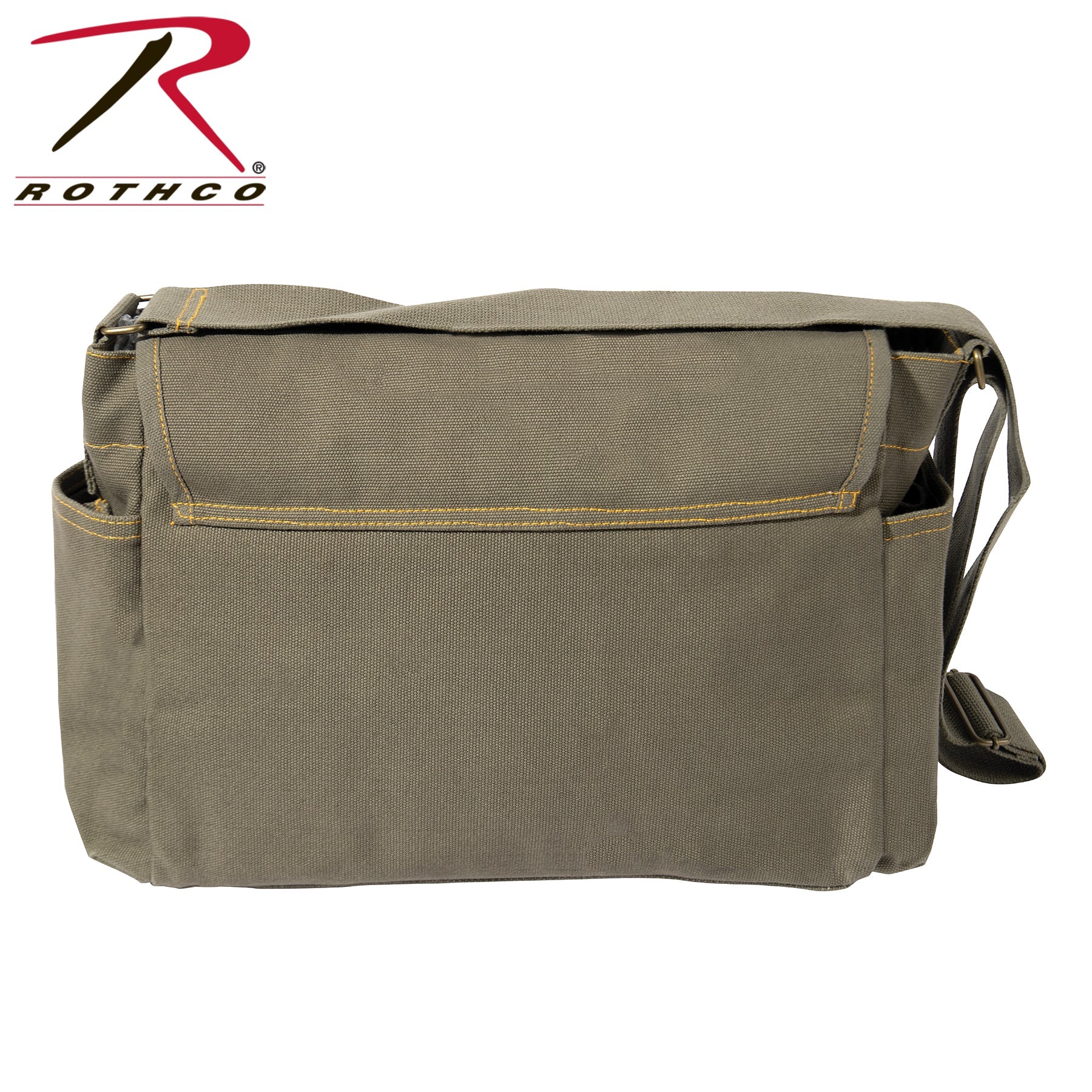 Heavyweight Canvas Classic Messenger Bag With Military Stencil LARSON TACTICAL SUPPLY