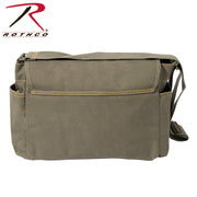 Heavyweight Canvas Classic Messenger Bag With Military Stencil LARSON TACTICAL SUPPLY