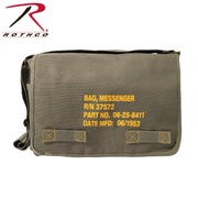 Heavyweight Canvas Classic Messenger Bag With Military Stencil LARSON TACTICAL SUPPLY