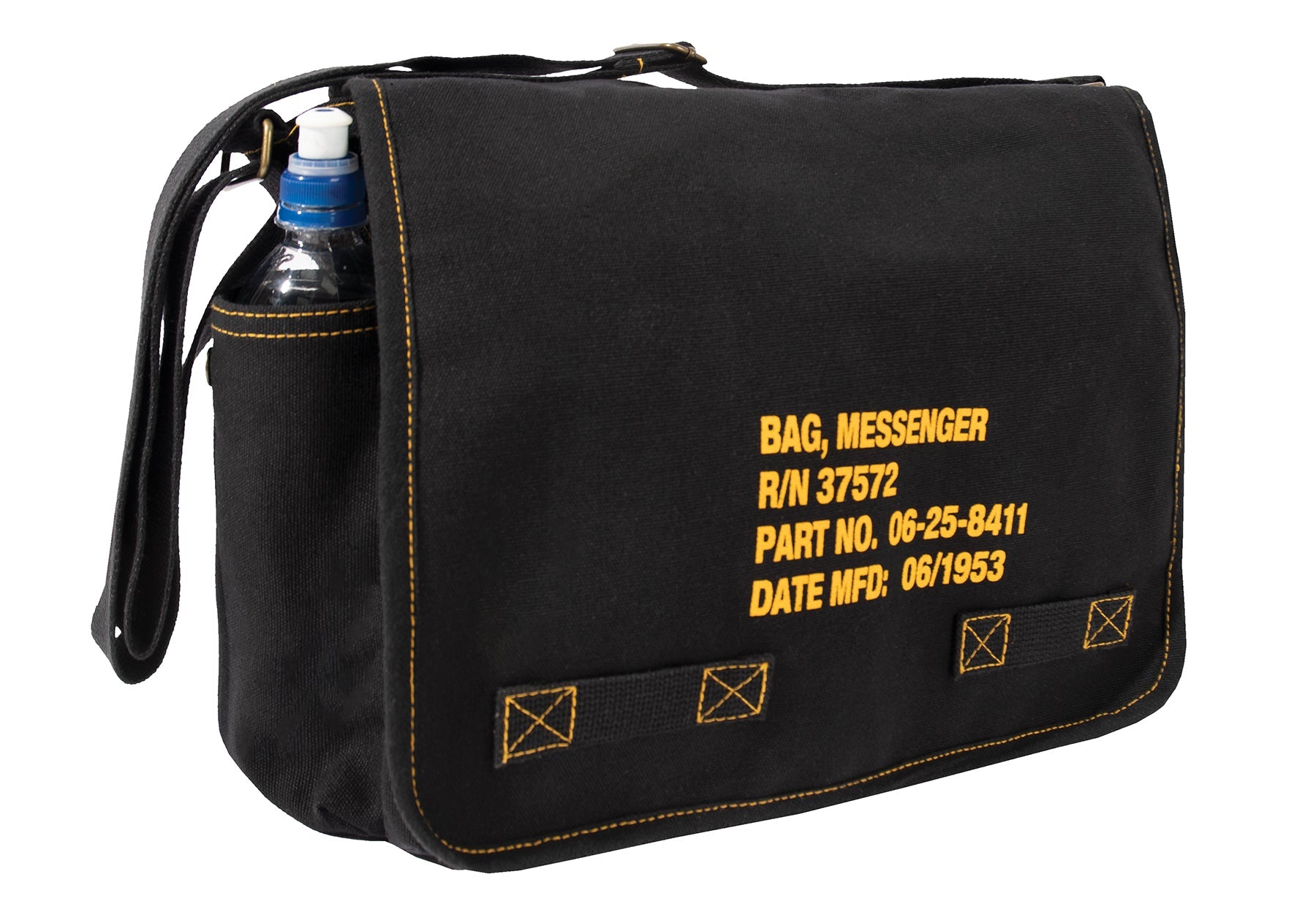 Heavyweight Canvas Classic Messenger Bag With Military Stencil LARSON TACTICAL SUPPLY
