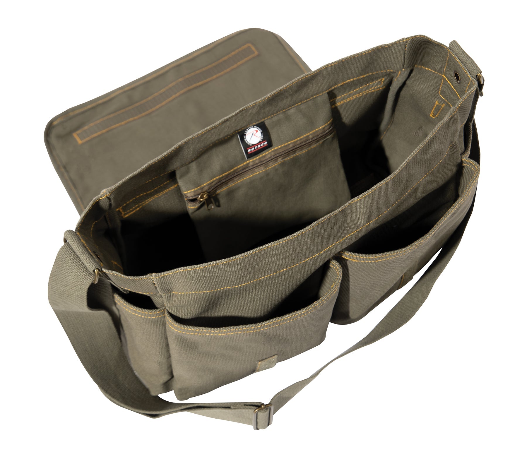 Heavyweight Canvas Classic Messenger Bag With Military Stencil LARSON TACTICAL SUPPLY