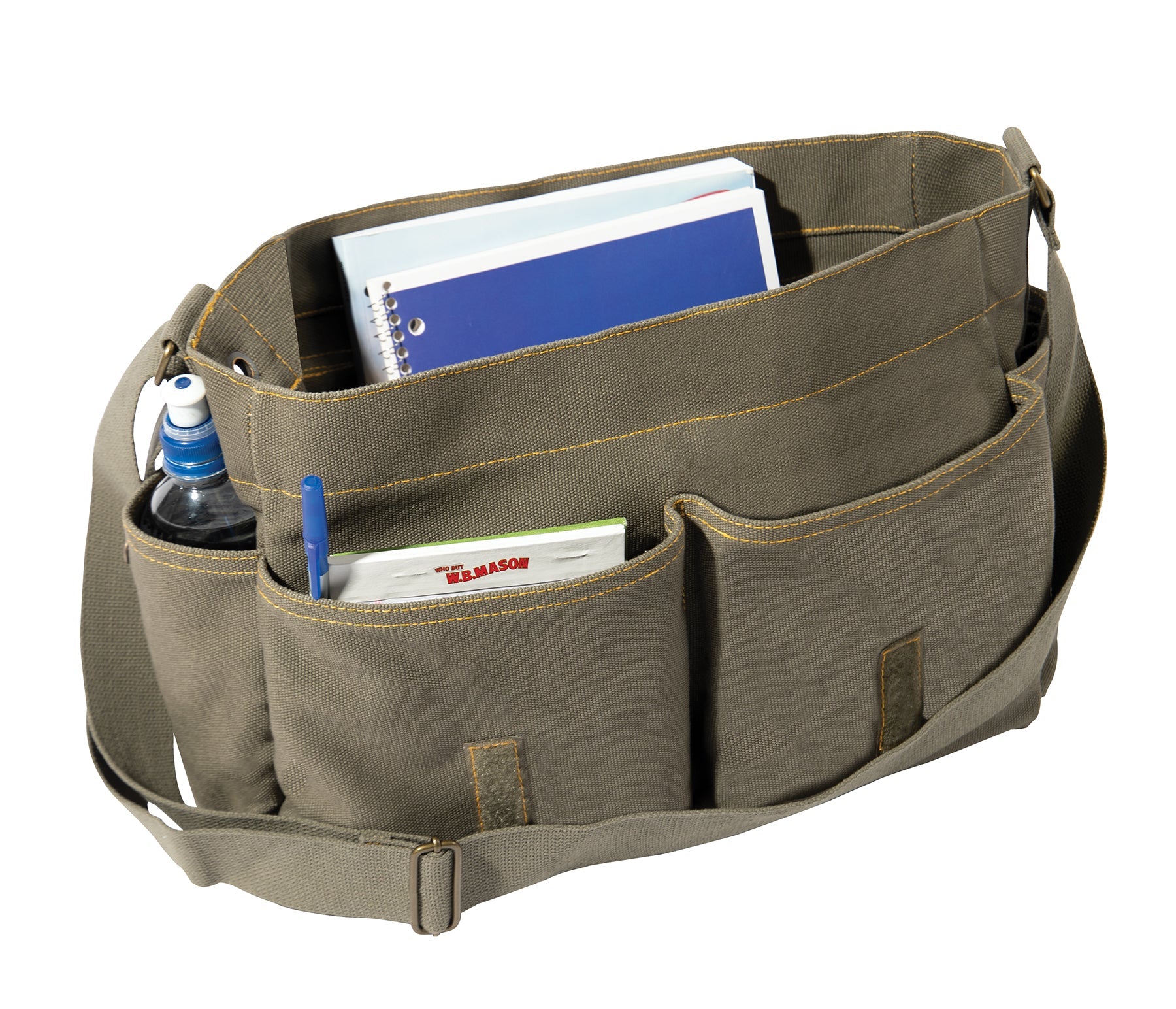Heavyweight Canvas Classic Messenger Bag With Military Stencil LARSON TACTICAL SUPPLY