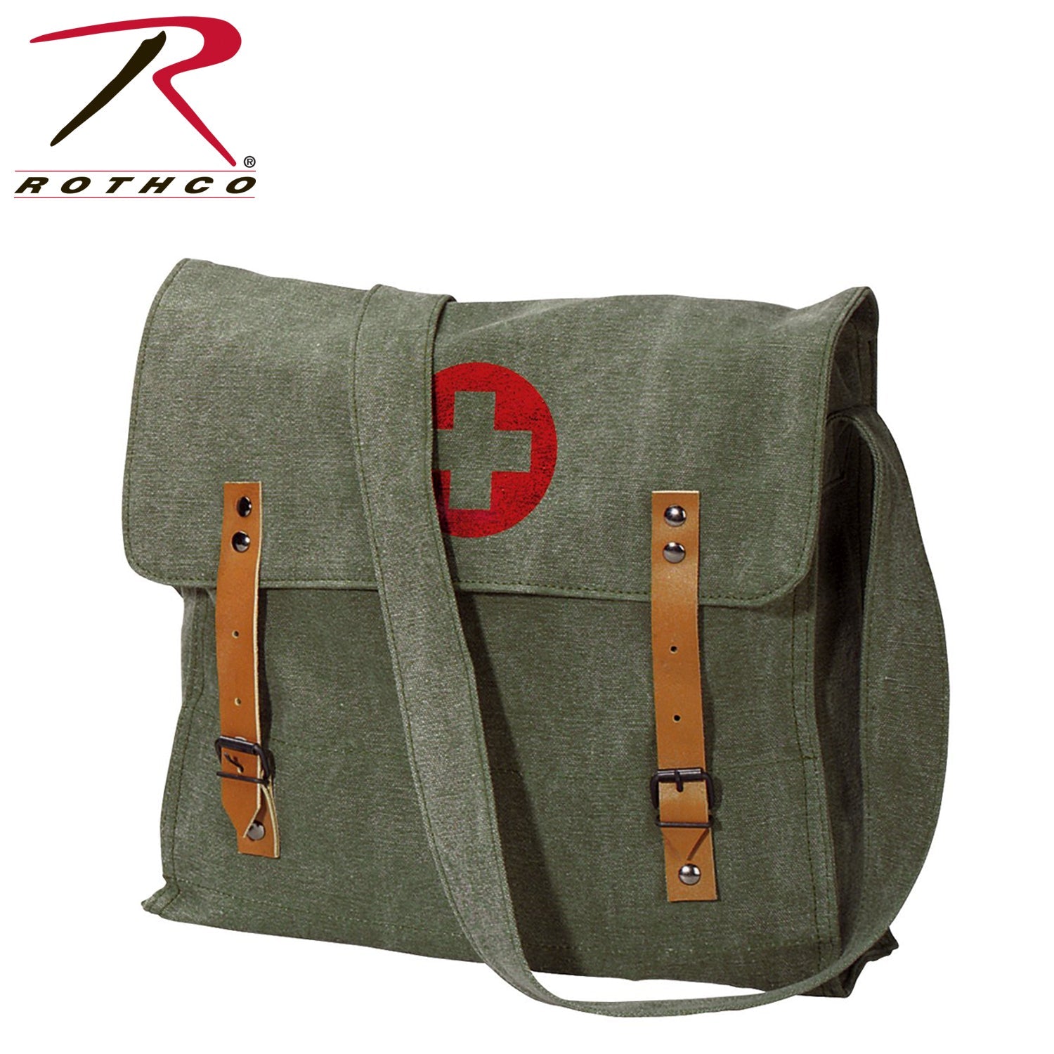 Rothco Vintage Medic Canvas Bag With Cross LARSON TACTICAL SUPPLY