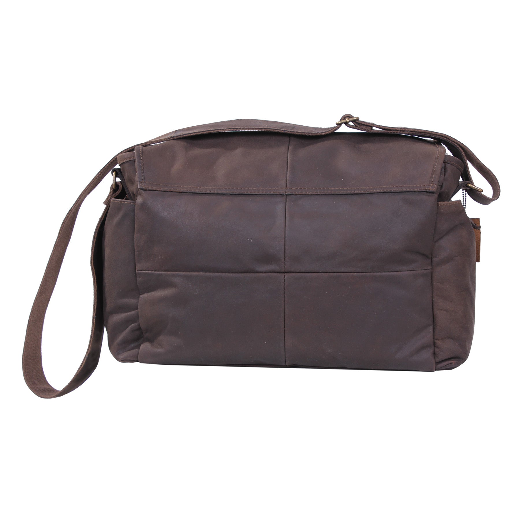 Rothco Brown Leather Classic Messenger Bag LARSON TACTICAL SUPPLY