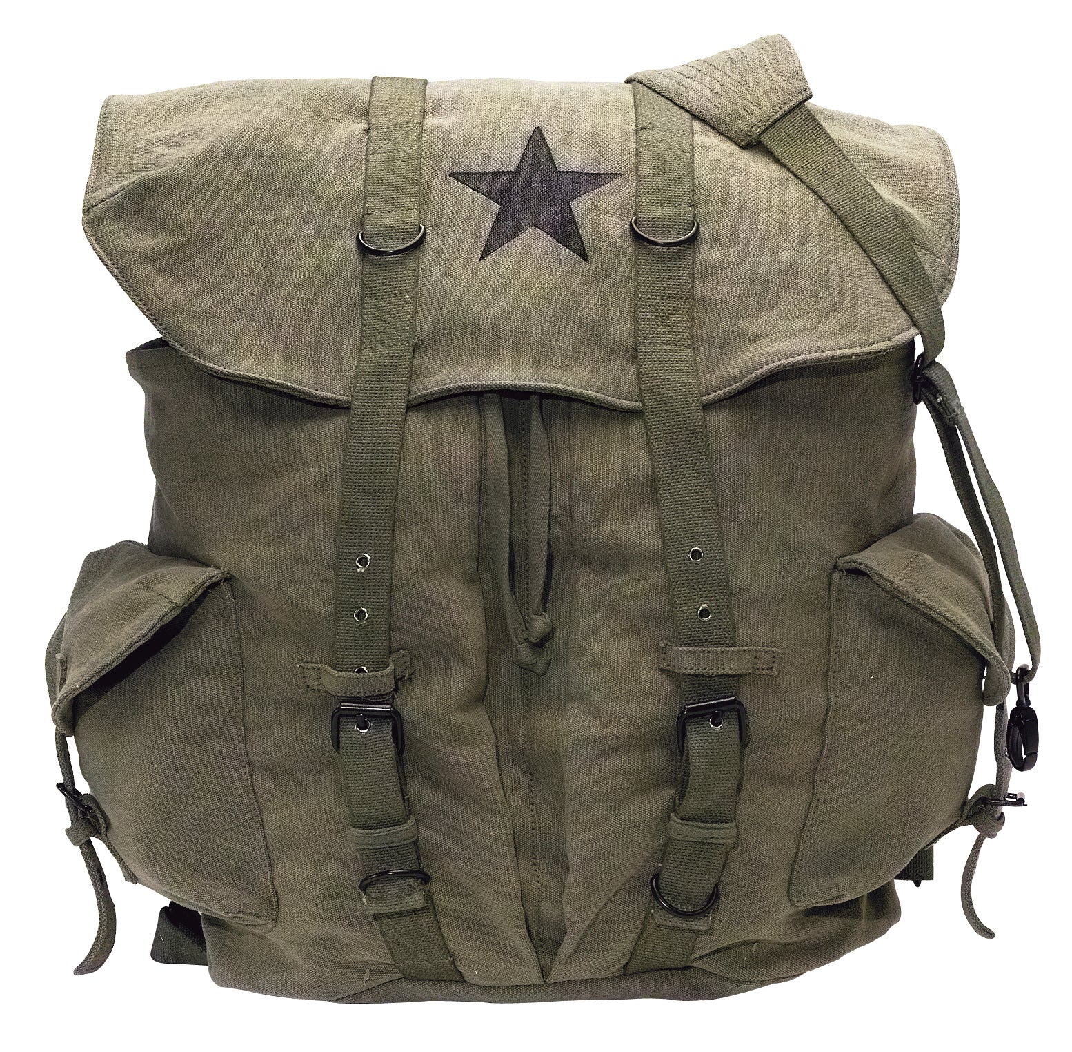 Rothco Vintage Weekender Canvas Backpack with Star LARSON TACTICAL SUPPLY