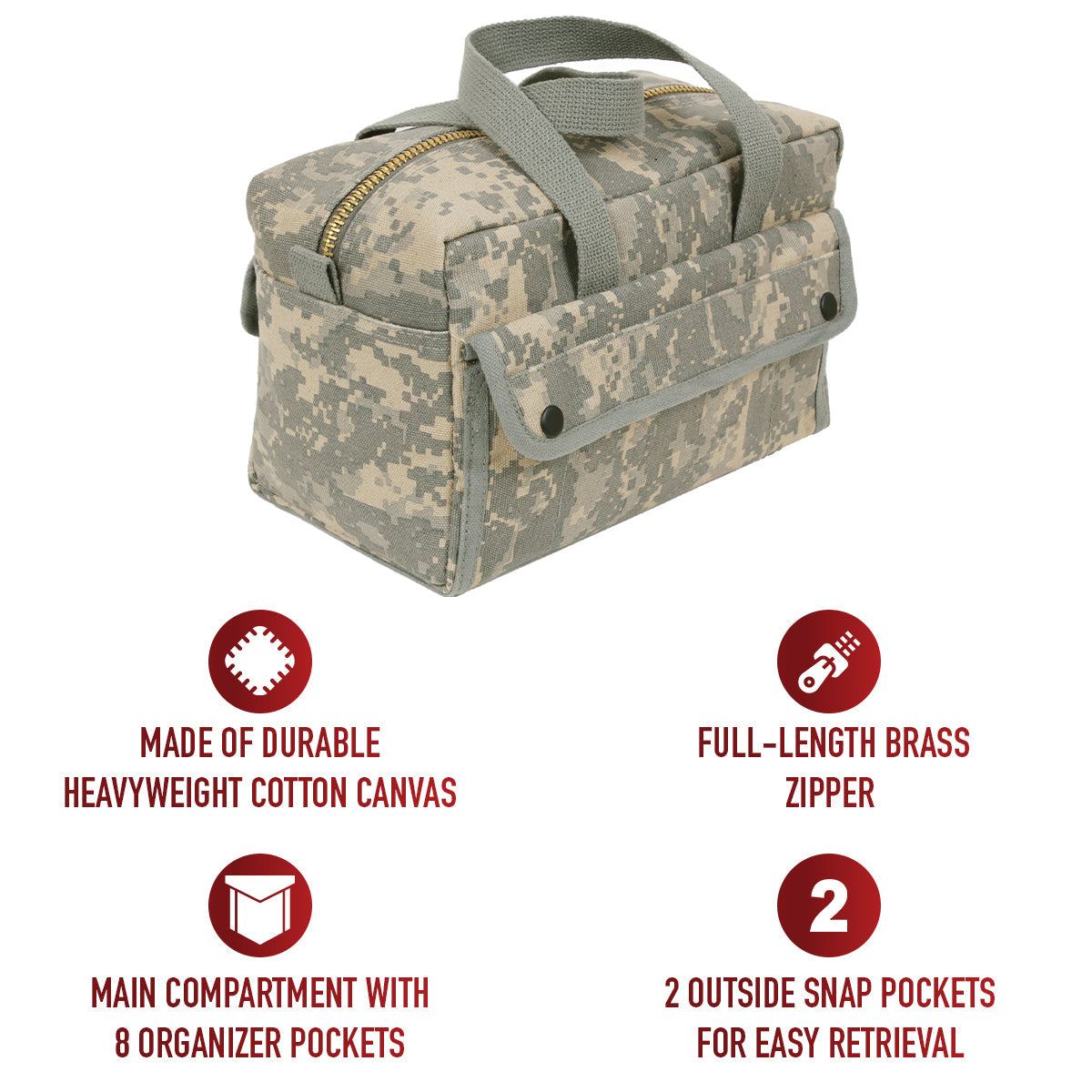 Rothco Mechanics Tool Bag With Brass Zipper LARSON TACTICAL SUPPLY