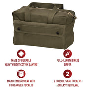 Rothco Mechanics Tool Bag With Brass Zipper LARSON TACTICAL SUPPLY