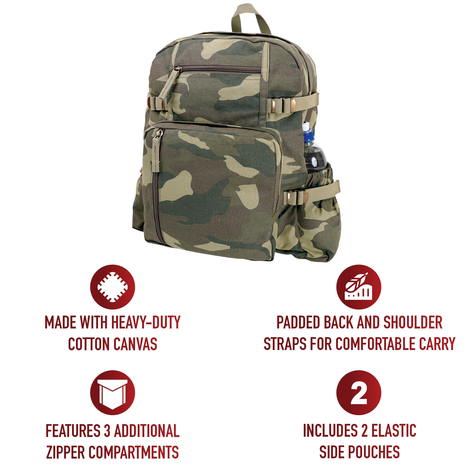 Rothco Jumbo Vintage Canvas Backpack LARSON TACTICAL SUPPLY